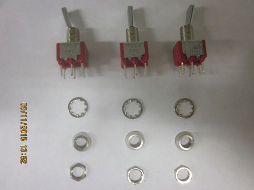 5 pcs of 7203p3ycqe, c&amp;k switches, switch toggle dpdt 5a 120v for sale