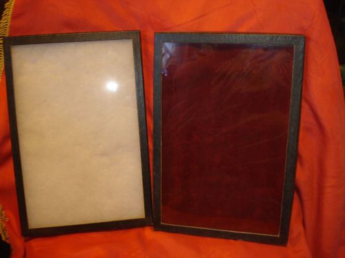 2 Used Display Cases Boxes 8X12 Glass Top Black Cardboard Bottom