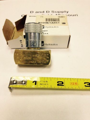 Parker n200b needle valve, brass, 1/8-27, 3 gpm, 2000 psi, 1a861, made-in-usa for sale