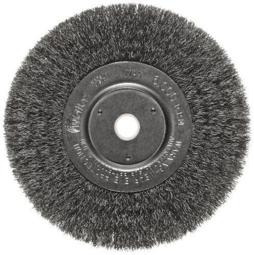 Weiler trulock narrow face wire wheel brush  round hole  steel  crimped wire  6&#034; for sale