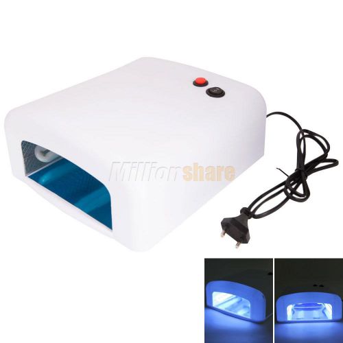 Pro 36w nail art manicure uv gel curing lamp light dryer tool 220v eu plug new for sale