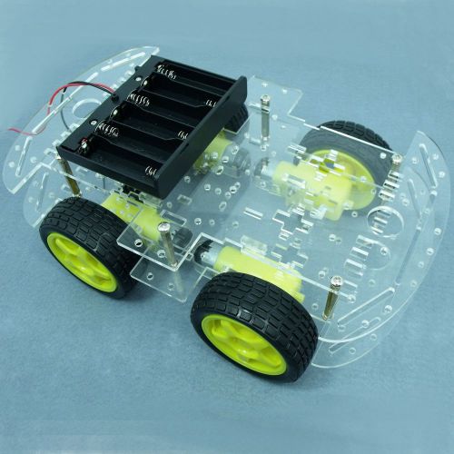 Motor Smart Robot 4WD Car Chassis Kit Speed Encoder Battery Box For Arduino