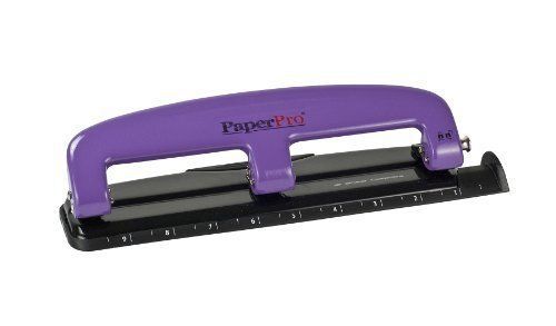 NEW PaperPro Compact 3-Hole Punch  Purple/Black (2105)