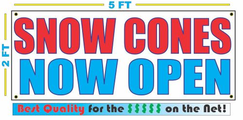 SNOW CONES NOW OPEN Banner Sign NEW Larger Size Best Quality for the $$$
