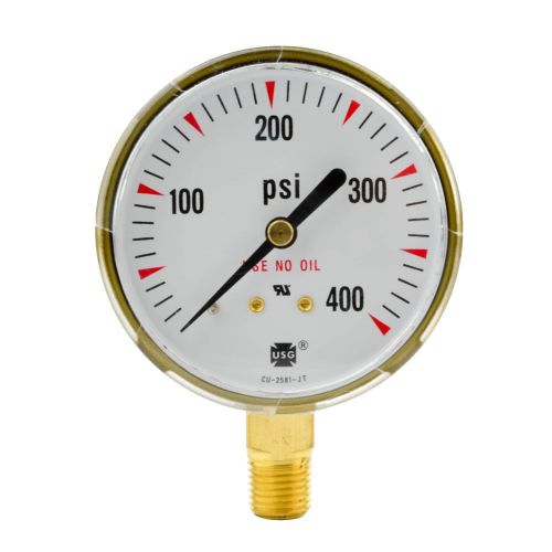 2-1/2&#034; x 400 PSI Welding Regulator Repair Replacement Gauge For Acetylene