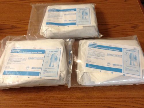 CARDINAL HEALTH FABRIC REINFORCED SURGICAL GOWN CAT#9541 CONVERTERS ASTOUND 3PCS
