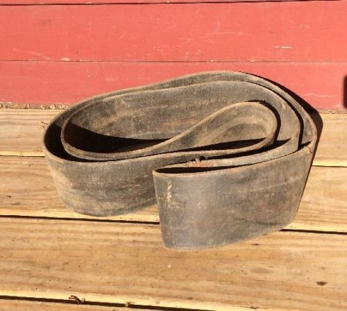 Antique Flat Belt Hit Miss Gas Steam Engine Line Shaft Endless 4&#034; x 8&#039;