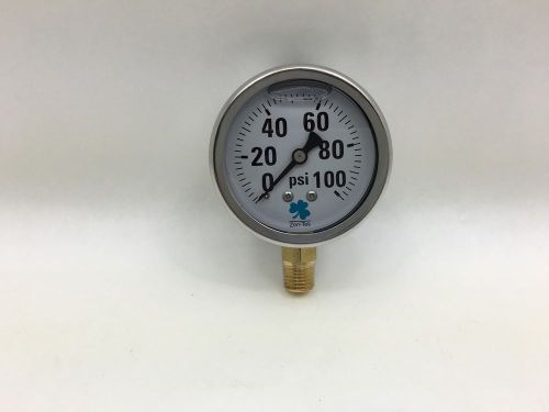 Zenport lpg100 zen-tek glycerin liquid filled pressure gauge, 100 psi for sale