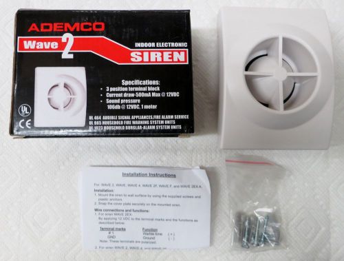 *new* ademco honeywell wave2 two tone indoor electronic siren  - 106 db 120ma for sale