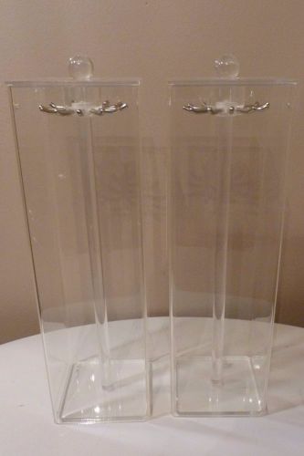 PAIR LUCITE TOWERS JEWELRY DISPLAY