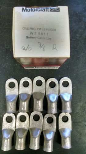 ( 10PK NEW IN BOX )  MOTORCRAFT      2/O - 3/8&#034;  BATTERY CABLE LUG