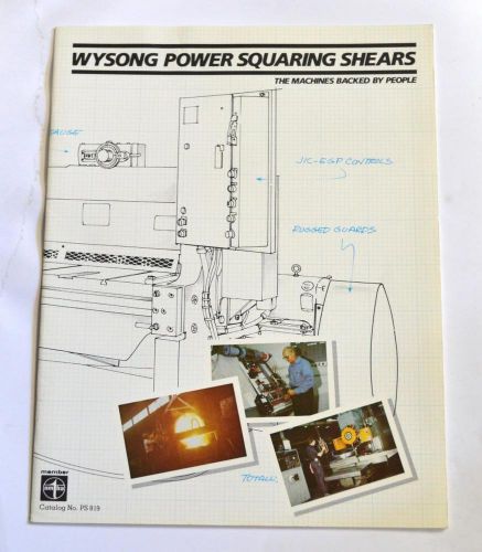 WYSONG PS819 POWER SQUARING SHEARS BROCHURE