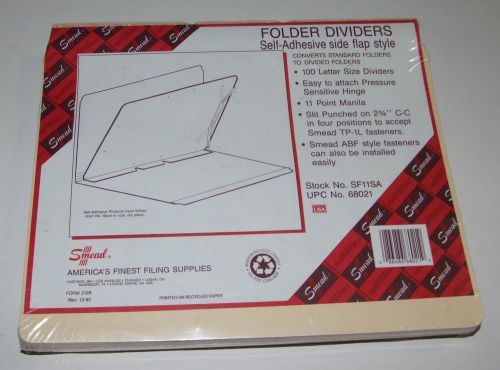 Smead Self-Adhesive Folder Divider, Letter-Size, 100/B SMD68021
