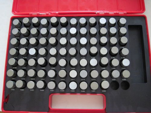 M5 plus 82 piece mhc 616-81506 plug and pin gage set 0.751 to 0.832 for sale
