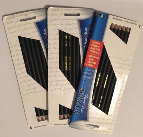 Paper Mate Mirado Black Warrior Cedar Pencils 8, Ultra Smooth Core, 3 packages