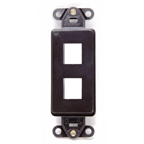 Leviton 41642-b quickport decora wall plate insert 2-port brown for sale