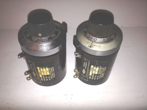 Pair of Spectrol Potentiometers Model 860 - (1) 25 &amp; (1) 100 w Dials - VGC