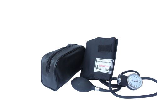 Santamedical adult deluxe aneroid sphygmomanometer with black cuff and carryi... for sale