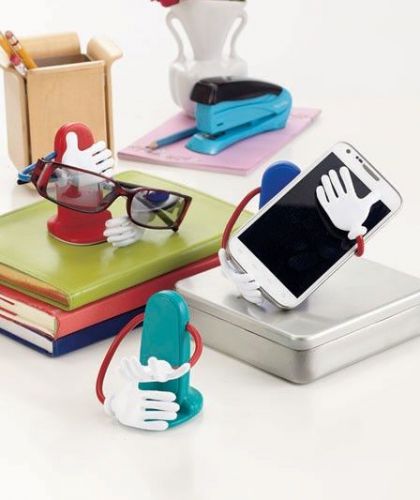 Set of 3 bendy arms gadget holders phone holder glasses keys office desk or car for sale