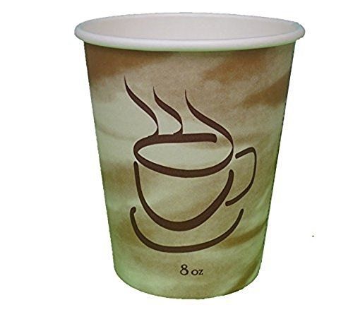 Gogo by Crystalware Gogo Paper Hot Cups with Coffee Design, 8 oz. Capacity,