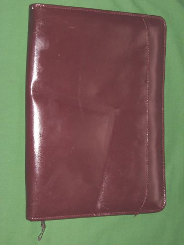 NOTE PAD 8.5x11 Folio RED LEATHER Day Runner Planner BINDER Franklin Covey 9054