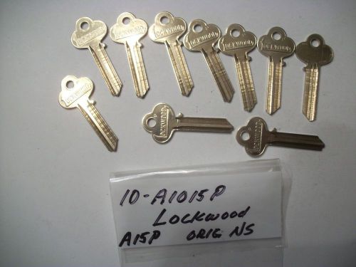 Locksmith LOT of 10, Vintage Key Blanks for LOCKWOOD A1015P, Original, NS