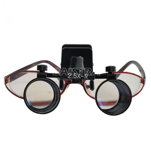 2.5X Dental Glasses Binocular Loupes 350-450mm Surgical Magnifier Clip on Style