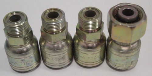 Set of (4) Eaton A TTC-8, TTC-8 A8A ORS 1&#034; Straight Hose Fitting