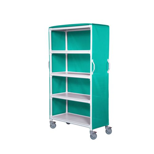 4 shelf linen cart - 46&#034; x 20&#034; shelves - mesh laguna             1 ea for sale