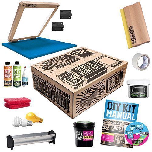 DIY Printing Shop Silk Screen Make Tshirt Print Kit Classic Table Top Design Set