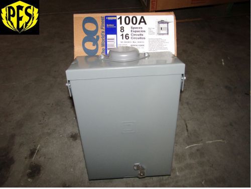 NIB SQUARE D QO816L100RB 100 AMP SINGLE PHASE N3 OUTDOOR LOAD CENTER WITH COVER