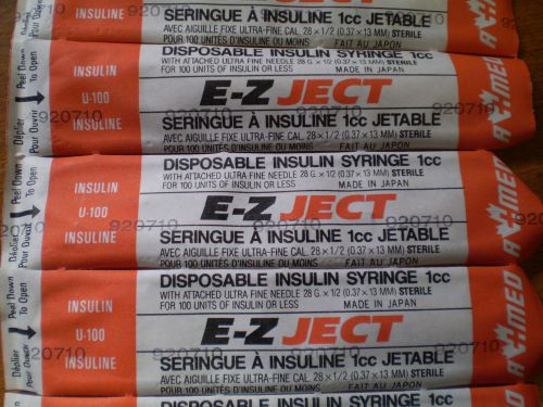 6 Disp 1CC Syringes 28 G with a n 1/2 inch