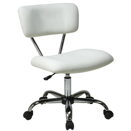 Office Adjustable Mid-Back Chair Durable Vinyl Ergonomic Rolling Strong New