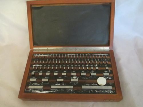 Made In Germany Machinist Gauge Gage Block Set 81 Pieces Wooden Case