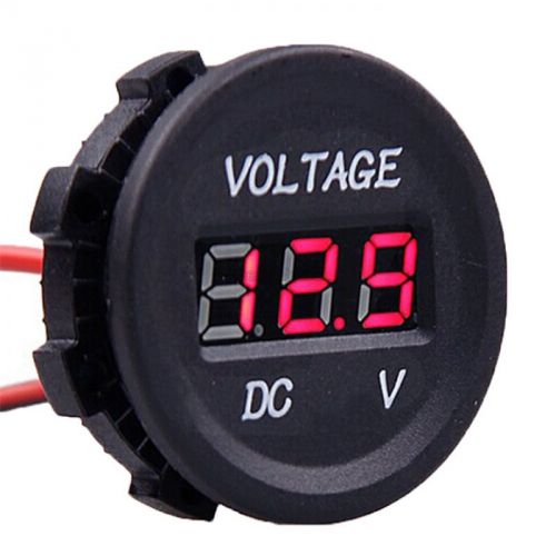 12v/24v car motorcycle lcd voltage electric meter gauge monitor universal cybd for sale