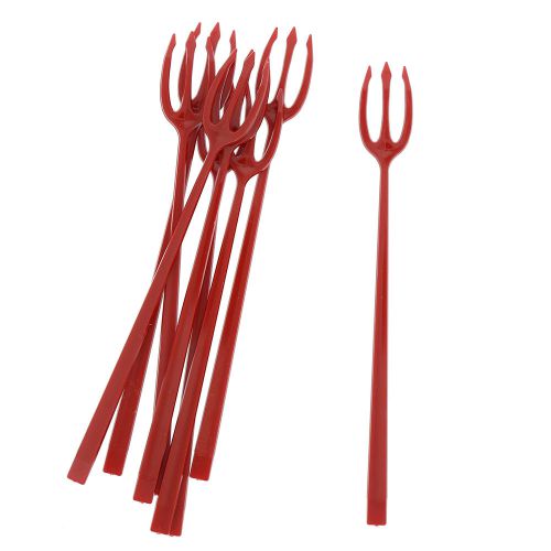 Royal Plastic 3 Prong Red Devil Disposable Forks, Case of 2500, RPF325RD