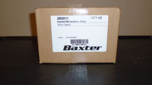 *NEW, UNOPENED* LOT of 48 Baxter IntraVia(TM) Container. 150mL Capacity.  2B8011