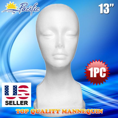 1pc 13&#034; styrofoam foam mannequin manikin head display wig hat glasses for sale