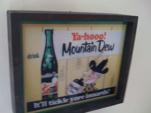 Mountain Dew Hillbilly Soda Fountain Store Man Cave Advertising Lighted SIgn