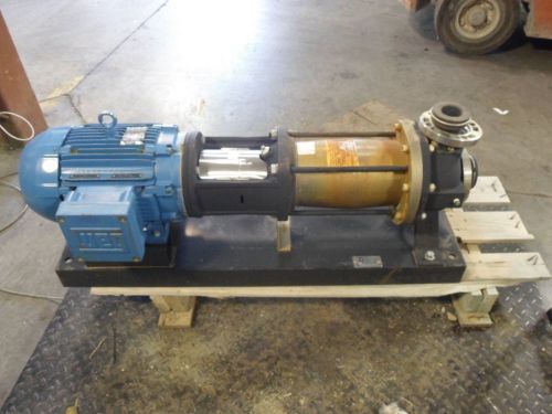 Grundfos stainless pump w/weg 10hp motor on base #610912j type:cr10-10 new for sale