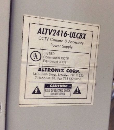 Altronix ALTV2416 ULCBX CAMERA &amp; Accessory Power Supply