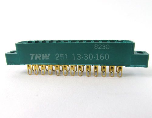 (32) TRW CardEdge Connector Gold Contacts Solder Eyelet .156CL P/N 251-13-30-160
