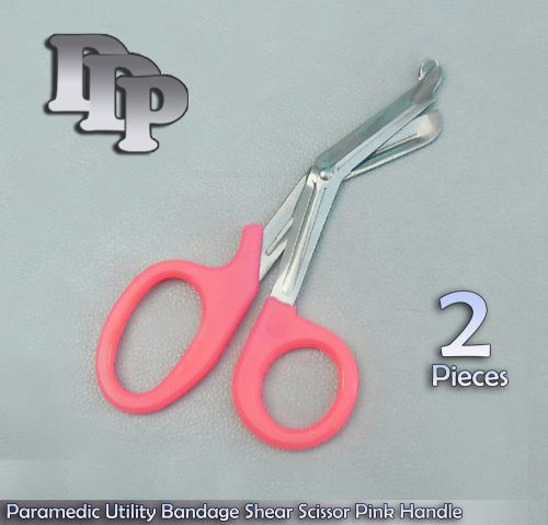 2 Pink Utility Scissors EMT Medical Paramedic Nurse