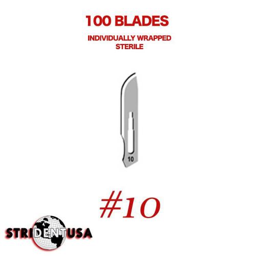 Dental Surgical Vet Taxidermy Blades  ***  #10  ***    BOX OF 100 BLADES