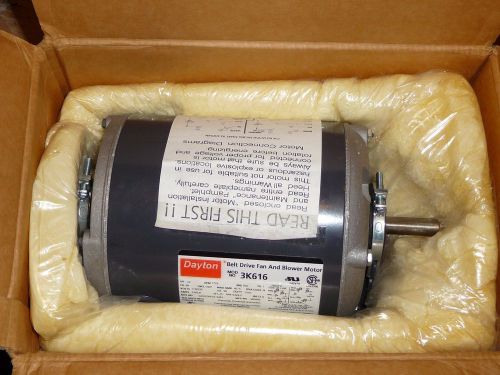 Dayton belt drive fan and blower motor, 3k616 1/2 hp, 1725 rpm, 115/230 vac, 1ph for sale