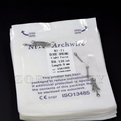 10Pack New Dental Orthodontic Closed Coil Spring 0.010&#034; 9mm Niti Alloy Free Ship