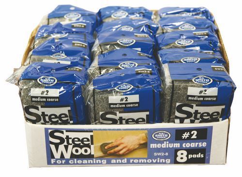 STEEL WOOL,#2 MED COARSE 8PAD