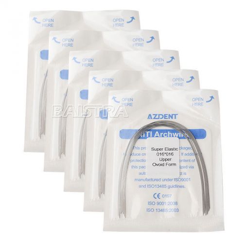 10 packs dental orthodontic super elastic niti archwire 016*016 upper ovoid ccq for sale