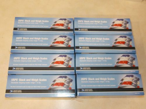 (8) New USPS Stack and Weigh Scales Stackable Shipping scales, wiegh 1-6 Lbs.