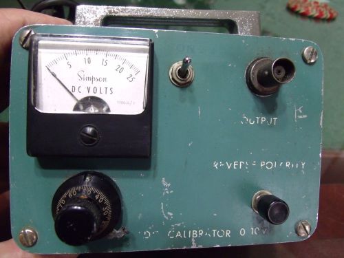 Vintage all metal dc calibrator 0-10 volts adjustable working for sale